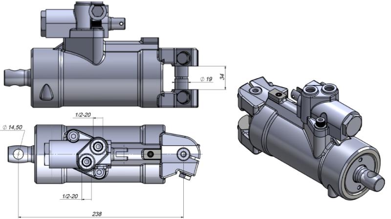 HYDRAULISCHE STUURCYLINDER MASSEY FERGUSON