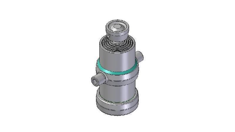 5000S - CILINDRO TELESCOPICO STANDARD/BALL 5 STADI CORSO 1295 DIAMETRO 170