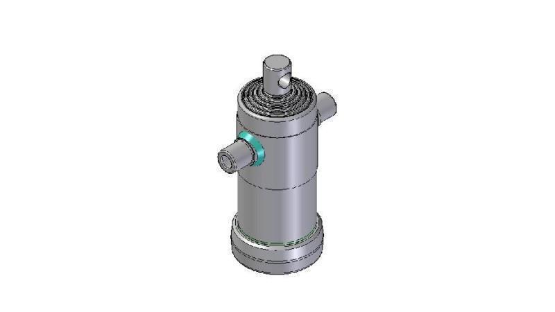 6004F -CILINDRU TELESCOPIC STANDARD/GAURĂ 6 ETAPE CĂLĂTORIE 1245 FI 124