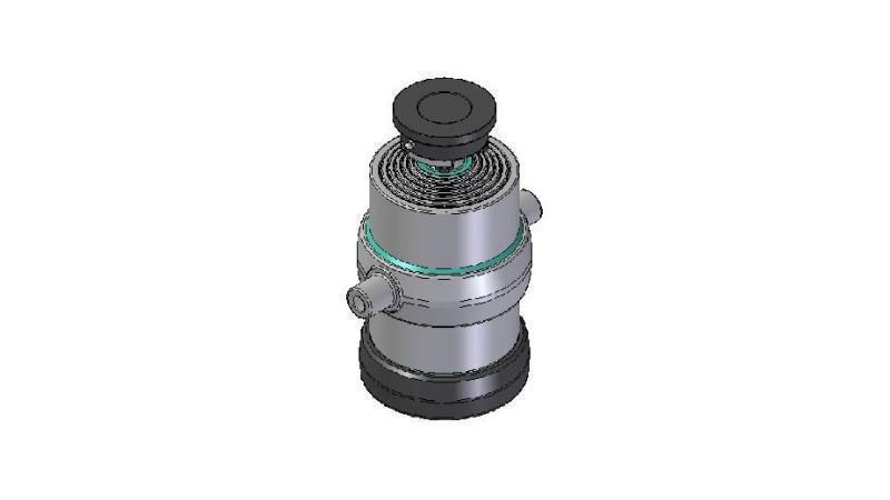6051S -TELESCOPISK SYLINDER STANDARD/KULE 6 TRINN SLAG 1505 DIAMETER 215