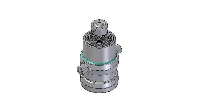 8002S -TELESCOPISK SYLINDER STANDARD/KULE 8 TRINN REISE 1540 DIAMETER 190