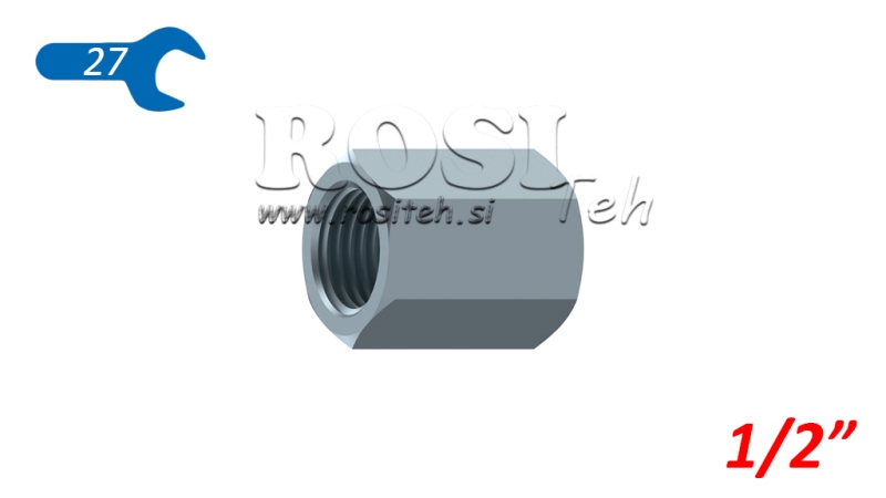 HYDRAULIC ADAPTER FEMALE-FEMALE 1/2