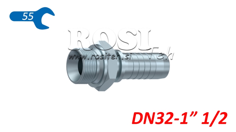 RACCORD HYDRAULIQUE BSP MALE DN32-1 1/2