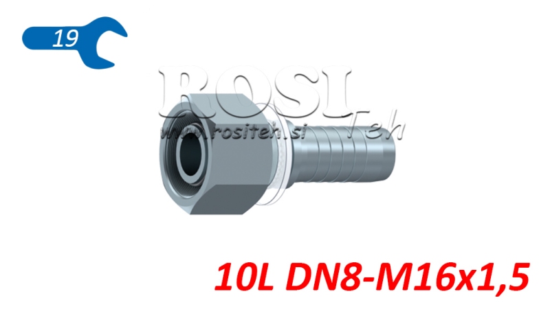 HIDRAVLIČNI PRIKLJUČEK DKOL 10 L ŽENSKI DN8-M16x1,5