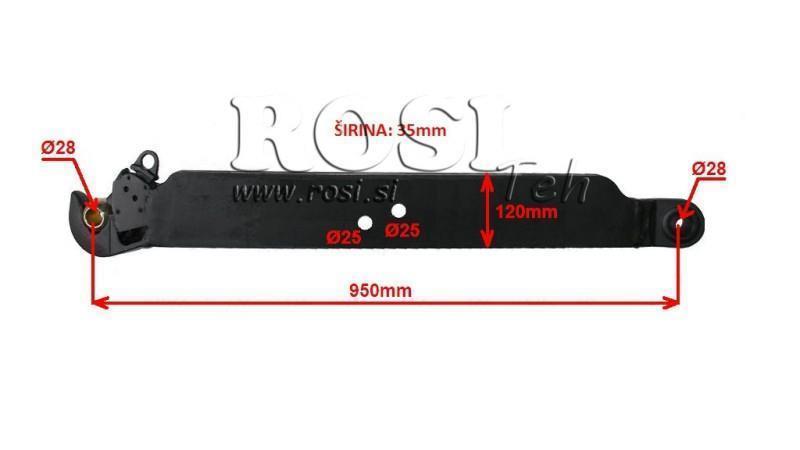 BRAÇOS DE LEVANTAMENTO PARA TRATOR TERCEIROS PONTOS HIDRÁULICOS CBM 120X35 MM - 950MM ATÉ 140HP