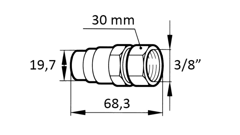 NOPEA LIITIN KAIVURILLE FFH UROS 3/8