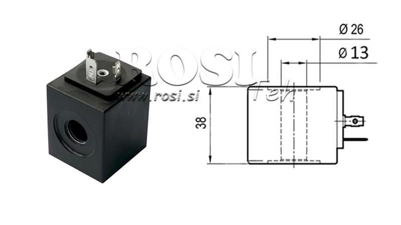 COIL ELECTROMAGNÉTICA 12V DC - fi 13mm-38mm IP65