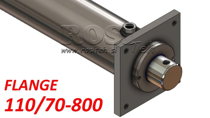 CILINDRO HIDRÁULICO CON PLACA DE MONTAJE 110/70-800