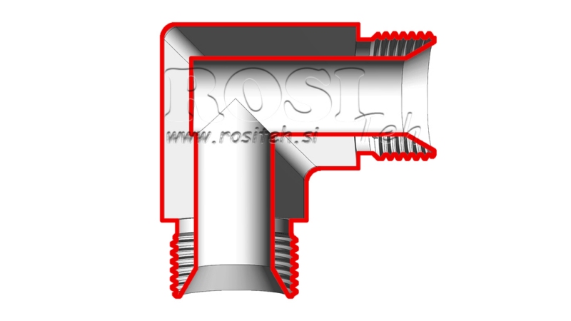 HYDRAULICKÉ KOLENO 90° BSP KRÁTKÉ SAMEC–SAMEC 3/4