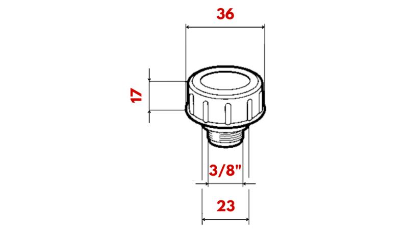 VULLENDE KAP 3/8 MET VENTILATIE