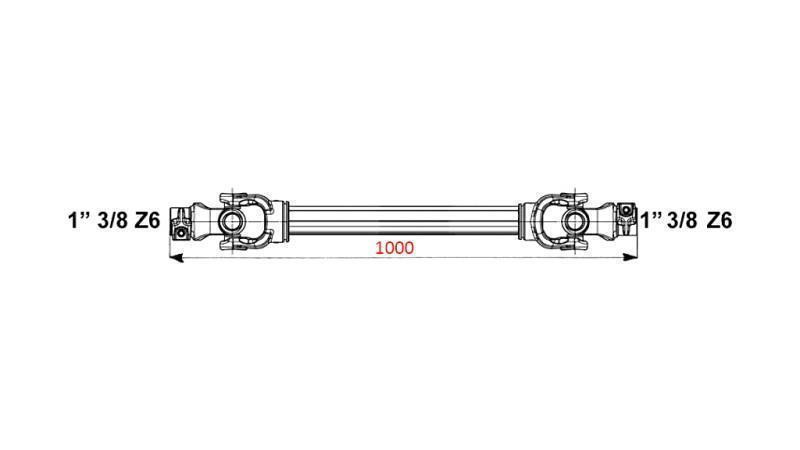 CE HOMOLOGATED CARDAN SHAFT profi line KAT.4 length 1000m