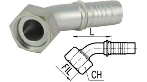HYDRAULIC-CONNECTION-DKORFS-FEMALE-ELBOW-45°