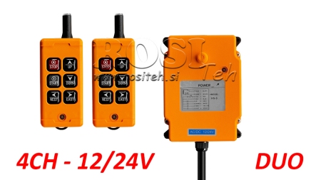 COMMANDES À DISTANCE RADIO 4CH - 12/24V DUO