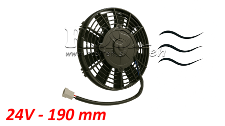 AXIAL LÜFTER - VENTILATOR 190 mm - ZULEITEND 24V