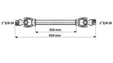 ECO KARDAN 910mm 30-75HP ILMAN VAPAAKIERTEEN LIITIN - mitat