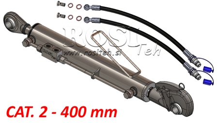 HYDRAULIC TOP LINK WITH HOOK - CAT.2 63/35-400 (45-95HP)(25.4)