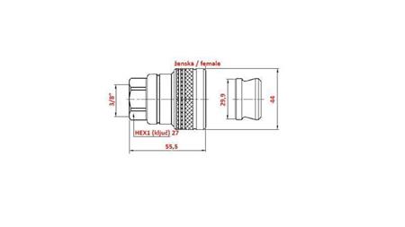 QUICK COUPLING FOR BRAKES FEMALE 3/8