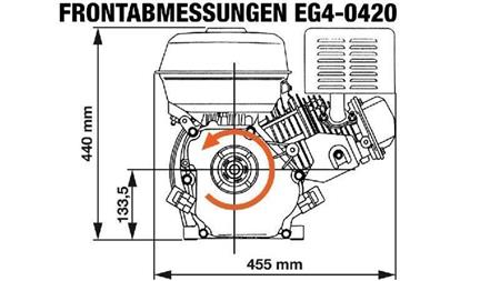 motore a benzina EG4-420cc-9.6kW-13.1HP-3.600 RPM-E-KW25x88.5-avviamento elettrico