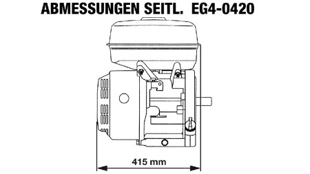 motore a benzina EG4-420cc-9.6kW-13.1HP-3.600 RPM-E-KW25x88.5-avviamento elettrico