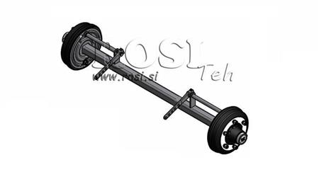 AKSEL FOR HENGER 5400 kg MED BREMSE (1500 mm)