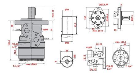 HYDRAULISK MOTOR MR 125