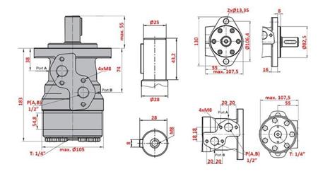 HYDRAULINEN MOOTTORI MR 315