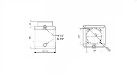 PVC RESERVOAR RULL PP 4 LITER HORIZONTAL-VERTIKAL-dimensioner
