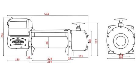 GARRAFA ELÉCTRICA DE 24 V DWT 16000 HD - 7257 KG