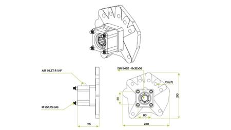 MITAT HYDRAULISEN PUMPUN ULOSTULOLLE - MERCEDES G100
