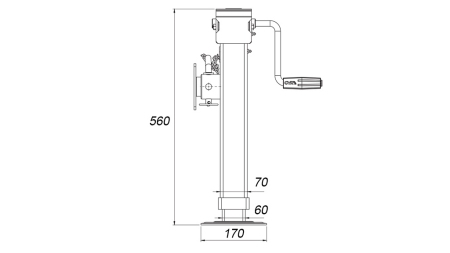 LEGĂTURĂ DE SPRIJIN FILETATĂ CU FLANGE 300mm - 3.000kg