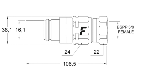 MIESPUOLINEN PIKALIITIN MULTI-FASTER 1/4 LIIKKUVA OSA