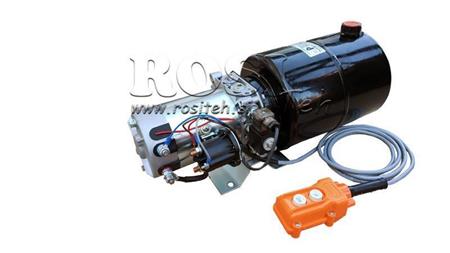 AGREGADO HIDRÁULICO MINI 12V DC - 1.6kW = 2.1cc - 8 lit - montagem de direção única (metal)