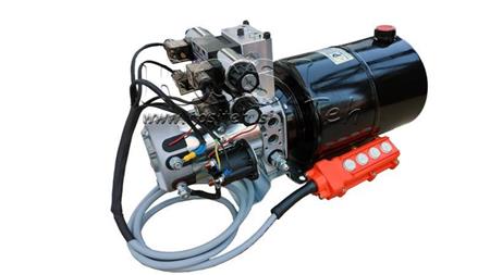 AGREGADO HIDRÁULICO MINI 12V CC - 1.6kW = 2.1cc - 8 lit - 2x ensamblaje bidireccional (metal)