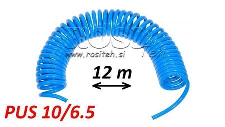 PUS 10/6.5 12m NESURINKTAS MĖLYNAS ORO SPIRALINIS VAMZDIS