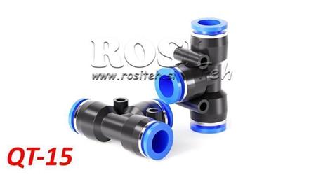 PLUG PNEUMÁTICO T CONEXÃO TPA SEM ROSCA QT-15