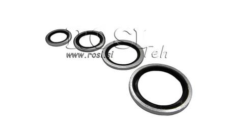 GUARNIZIONE CON TENUTA IN GOMMA 1/4'' - 13.70x20.70 mm