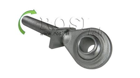 threaded hook for pulling device standard category 2 m27x3 right thread