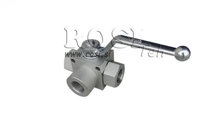 VALVOLA MANUALE A 3 VIE RS3 1 - 350BAR - 180 lit