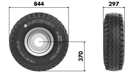15.0/55-17 PNEUMATIKA AW909 14PL S DISKOM 13,00X17
