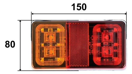 LED STRAŽNJE SVJETLO 3 FUNKCIJE 12V-24V KOMBINIRANO