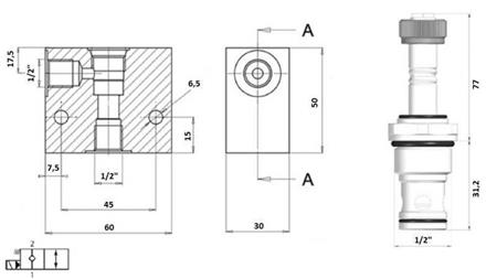 2-WEGE KLEP 1/2 (NC) 24V - 60lit