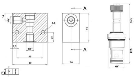 2-SUUNTAVENTTIILI 3/8 (NC) 24V - 40lit