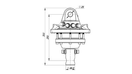 HYDRAULIC ROTATOR 3000/1500 KG WITH AXLE