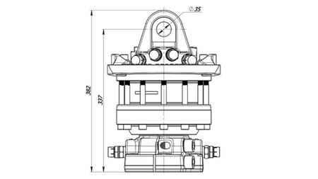 HYDRAULISCHE ROTATOR 10000/5000 KG MET FLENS