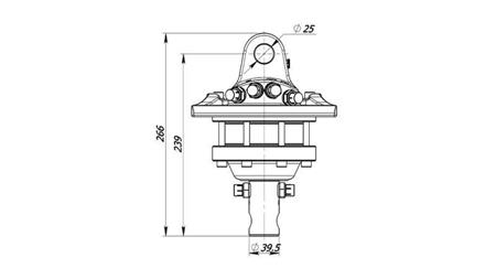 HYDRAULINEN KIERTO 1000/500 KG AKSELILLA