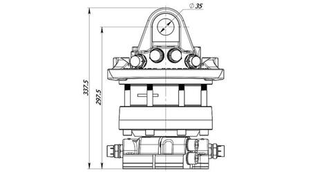 HYDRAULISCHER ROTATOR 6000/3000 KG MIT FLANSCH