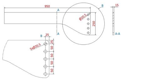 UNIVERSAL MONTERING (900mm) FORAN HYDRAULIKK FOR TRAKTOR 1500kg