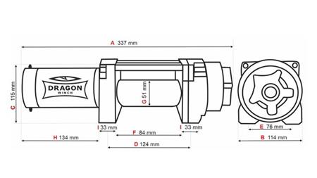 GARRA ELÉCTRICA 12 V DWH 4500 HD - 2041 kg - CABLE SINTÉTICO