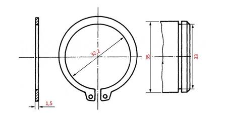 SKIVE DIN 471 ALPA Z38x1.75