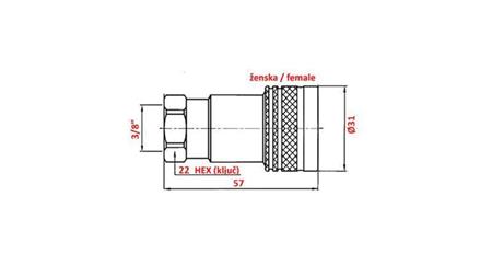 ACCOPPIAMENTO RAPIDO TRACTOR FEMMINA 3/8